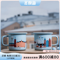 Finland muurla enamel cup mumming Cup Nordic enamel cup childrens water cup coffee mug 370ml