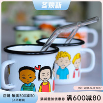 Finnish Muurla long socks PIPPI enamel cup mug enamel plate enamel bowl storage jar