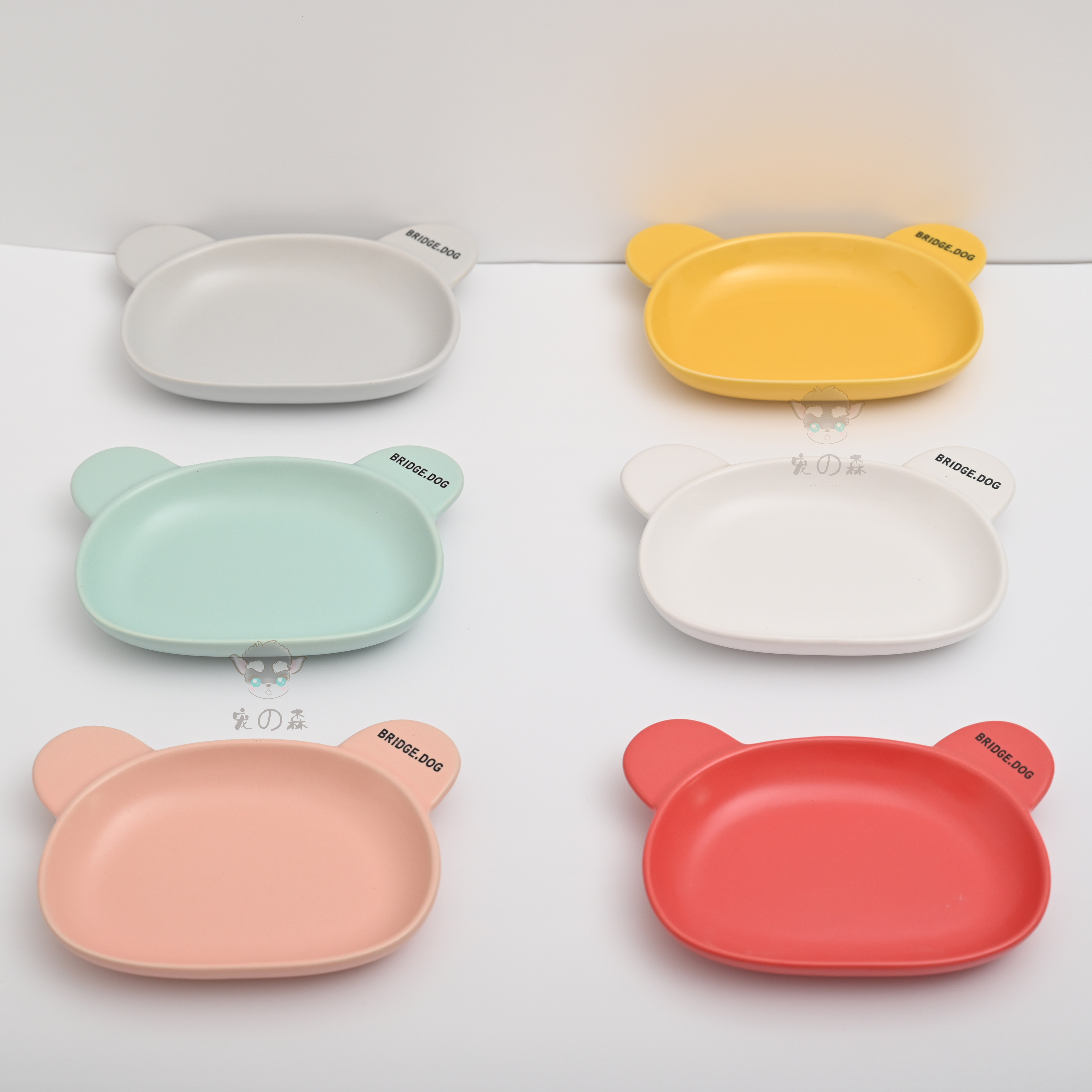 The same Bridgedog antibacterial and easy to clean pet canned dish pre-dinner snack bowl environmental protection cat bowl dog dish bear