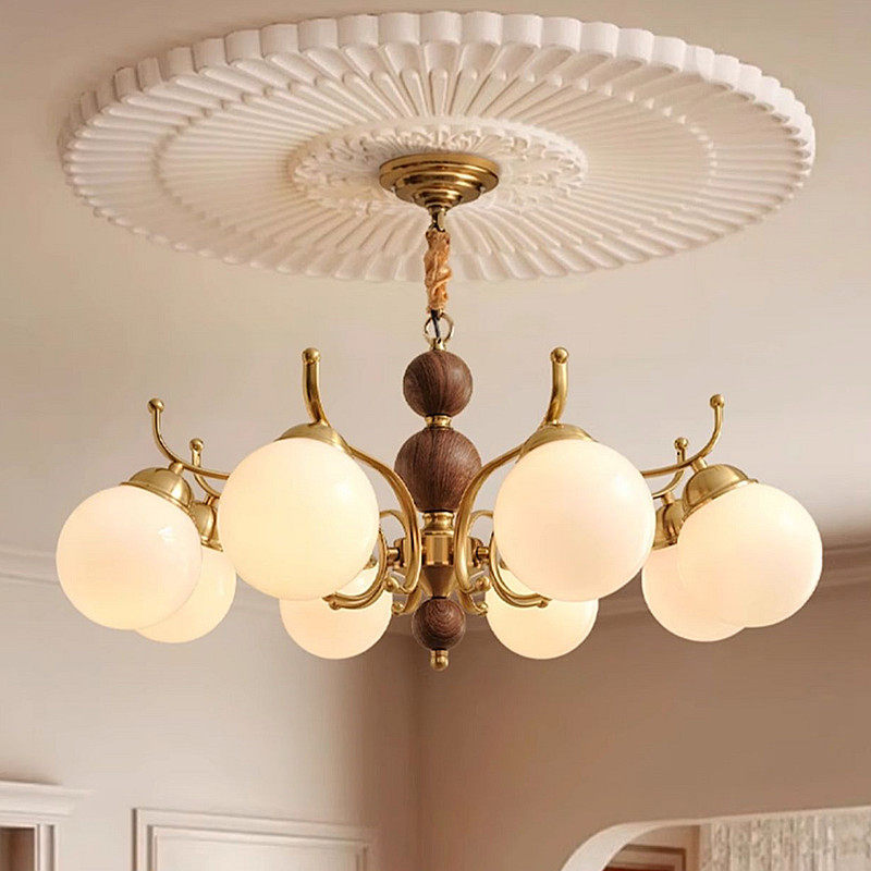 French-Style Vintage Living Room Chandelier, Bedroom Bauhaus Magic Bean American Retro Main Hall Lamp, Creative Design Lighting Fixtures