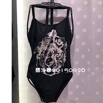 Fendi Shi counter fashion personality silver tiger print slim sexy large backless one-piece swimsuit FS0679