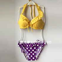 Fendi Shi counter female bikini with steel ring thick cup wave point cute swimsuit FS0536