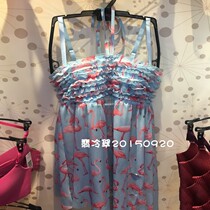 Fendi Shi counter fresh mesh hanging neck anti-light split bikini swimsuit FS0611