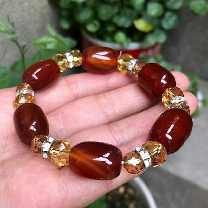 Natural Agate Jade Lucky Bracelet Red Agate Crystal Bracelet for the Year of the Zodiac Gift for Men and Women Natural Agate Jade Lucky Bracelet Red Agate Crystal Bracelet for the Year of the Zodiac Gift for Men and Women