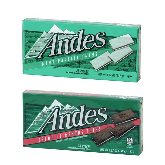 包邮 好吃推荐！美国Andes安迪士 双层薄荷牛奶夹心巧克力132g