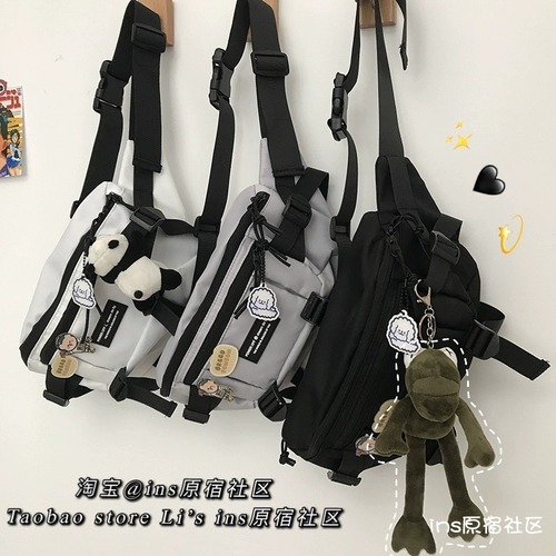 Японская брендовая универсальная сумка через плечо, нагрудная сумка подходит для мужчин и женщин, скейтборд для школьников для велоспорта, поясная сумка для отдыха, в японском стиле, в корейском стиле