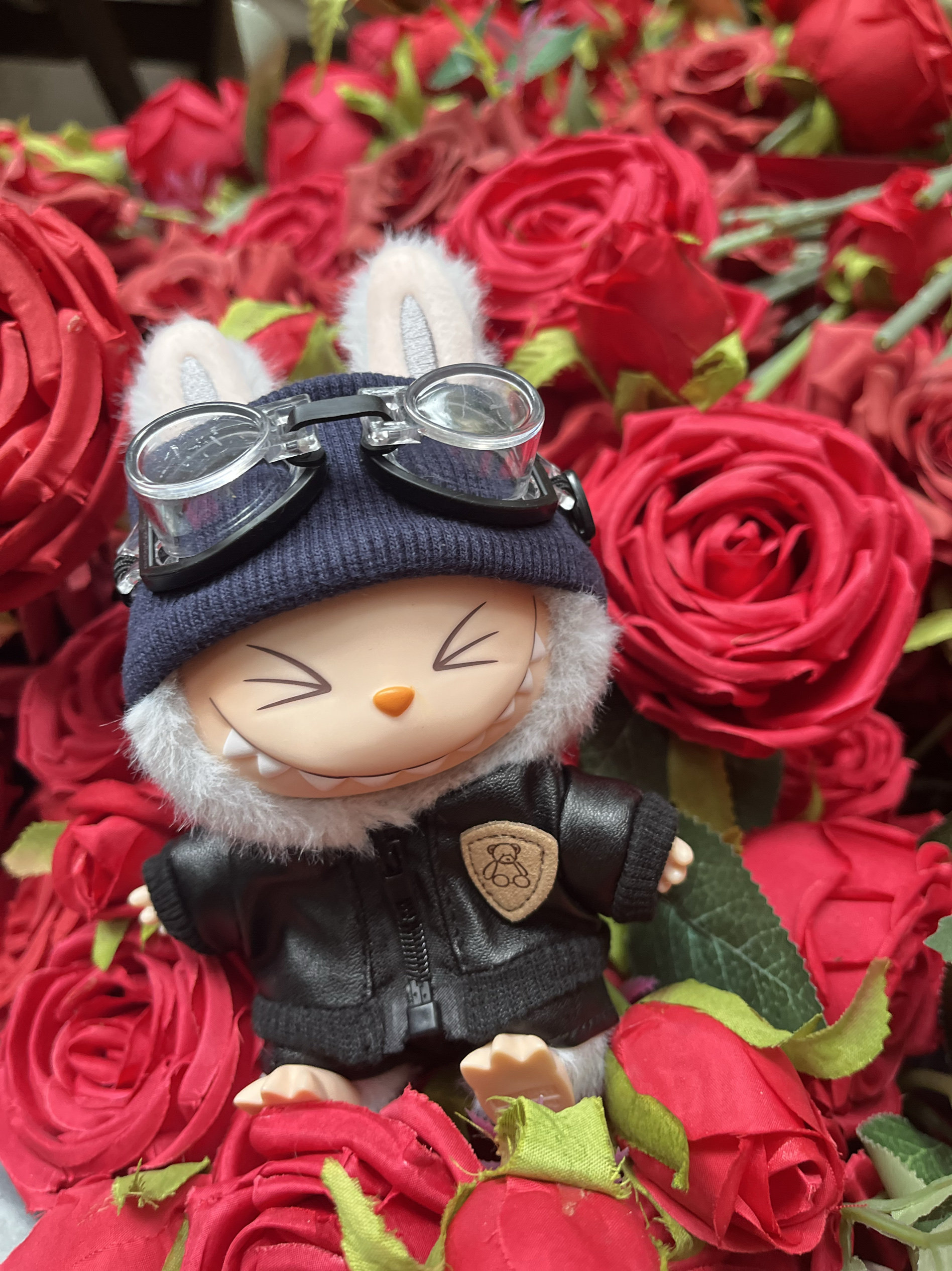 For Labubu Clothing - motorcycle fashion baby clothes cool leather clothes headband glasses 16 For Labubu Clothing - motorcycle fashion baby clothes cool leather clothes headband glasses