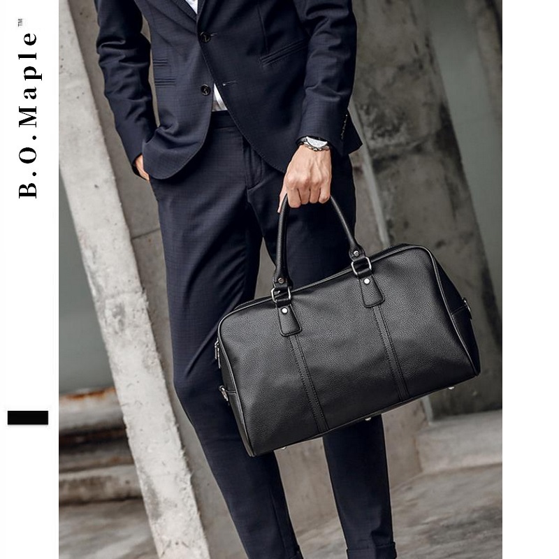 BOMaple new Korean version 100 hitch travel bag men bag hand single shoulder bag fashion trend business multifunction bag