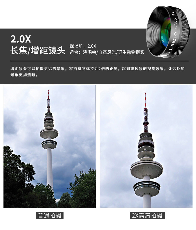 Five -In -One Mobile Phone Lens для отправки Kaleidoscope 0,63x шириной+198 Fish Eye+15x Macro+2x расстояние+cpl