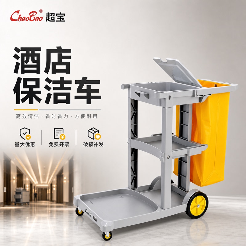 Chaobao Cleaning Trolley, Hotel Service, Hospital Cleaning Cart, Multi-Functional Vehicle, Property Cleaning, Hotel-Specific