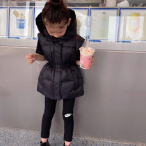 2021 new childrens down vest girl Korean version of outer wear fashion vest