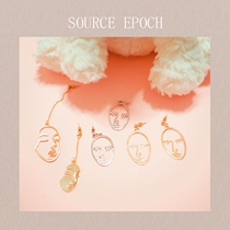 SOURCE EPOCH personality face hollowed-out facebook creativity to blame hip-hop oval earbuds earbuds