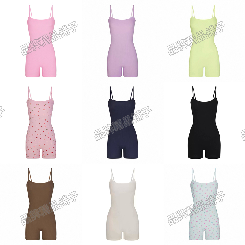 No Returns or Exchanges Xxs-4Xl Skims Soft Lounge Camisole Romper Ribbed Modal