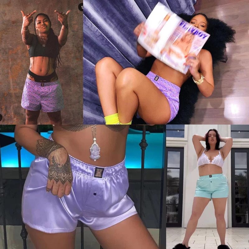 Сатиновые повседневные шорты Rihanna, домашние штаны Savage x Satin Boxers SXF