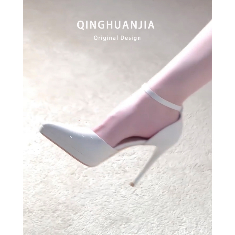 2025 Summer New Waterproof Platform Sandals for Women, 18-Year-Old Coming-Of-Age Ceremony, Elegant White High Heels