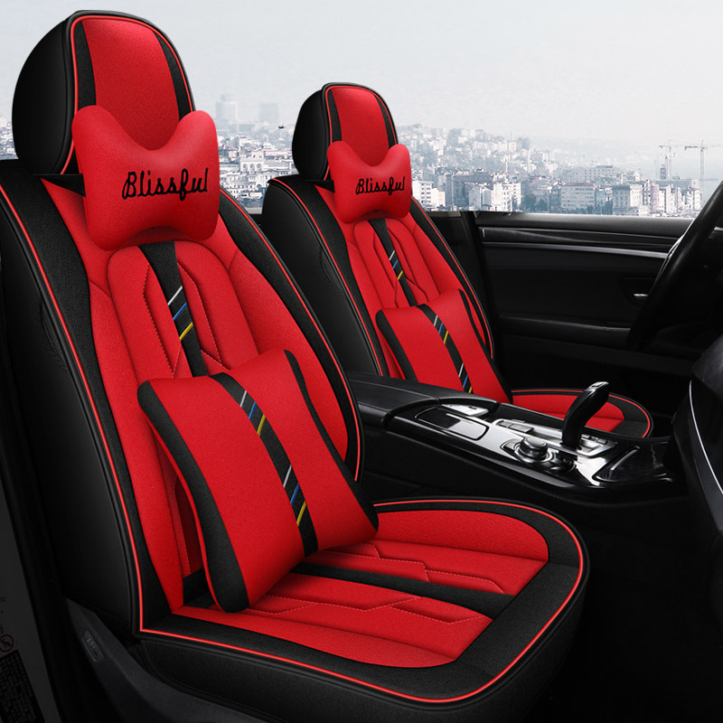 Car seat cushion full surround seat cover trolley seat cushion sport four seasons GM 2021 new linen fabric seat cover