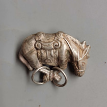 Title on the Gold List Upside Down Donkey Locking Plate Republic of China Bronze Student Pendant Baby Pendant Gilt Silver Pendant