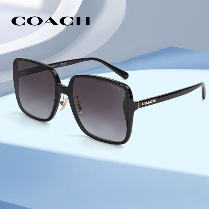 COACH蔻驰新款太阳镜女OHC8368D时尚潮流个性板材大方框素颜墨镜