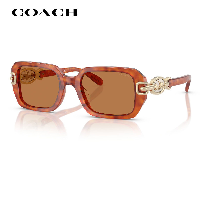 COACH蔻驰板材太阳镜女0HC8425U复古个性窄框休闲百搭时尚潮墨镜