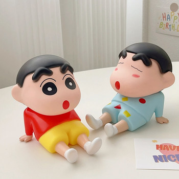 Crayon Shin-Chan Phone Stand Lazy Phone Holder Cute Desktop Ornament Figurine Model Toy Trendy Gift for Friends Fun Personalized Creative Phone Stand