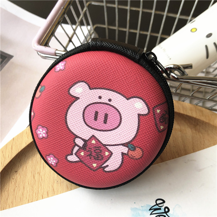 Vòng kèn mini phim hoạt hình tai nghe lưu trữ túi dữ liệu dễ thương thay đổi kỹ thuật số hộp hoàn thiện nữ - Lưu trữ cho sản phẩm kỹ thuật số hộp đựng tai nghe chụp đầu