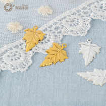 Source Jane handmade DIY metal accessories metal leaf eardrop pendant wool felt handmade jewelry accessories