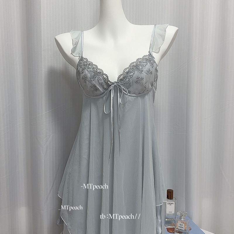 Loveshot Ice American Style Sexy Pajamas Women's Satin Silk New Nightgown Lace Strap Ice Silk Nightdress