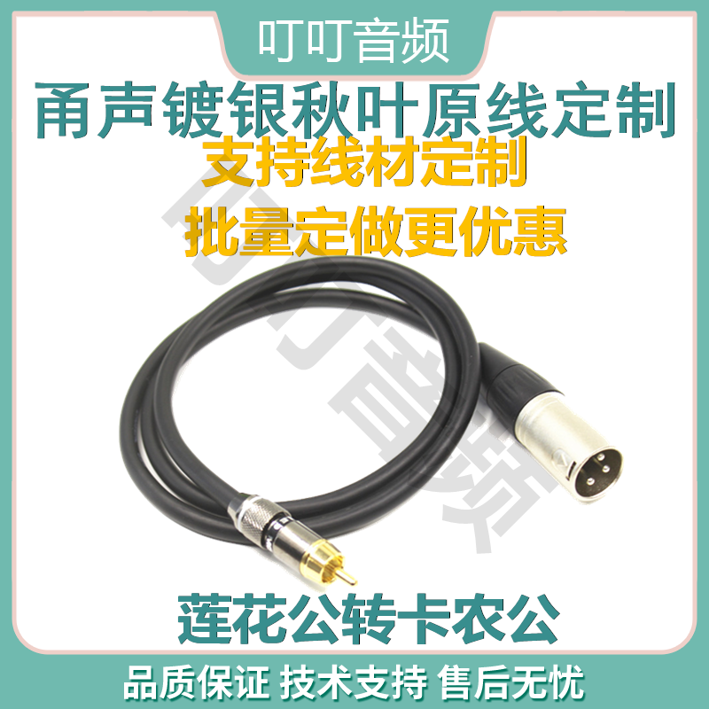 RCA Lotus to Canon male vinyl record player digital CD player professional audio equipment connection monitor speaker line