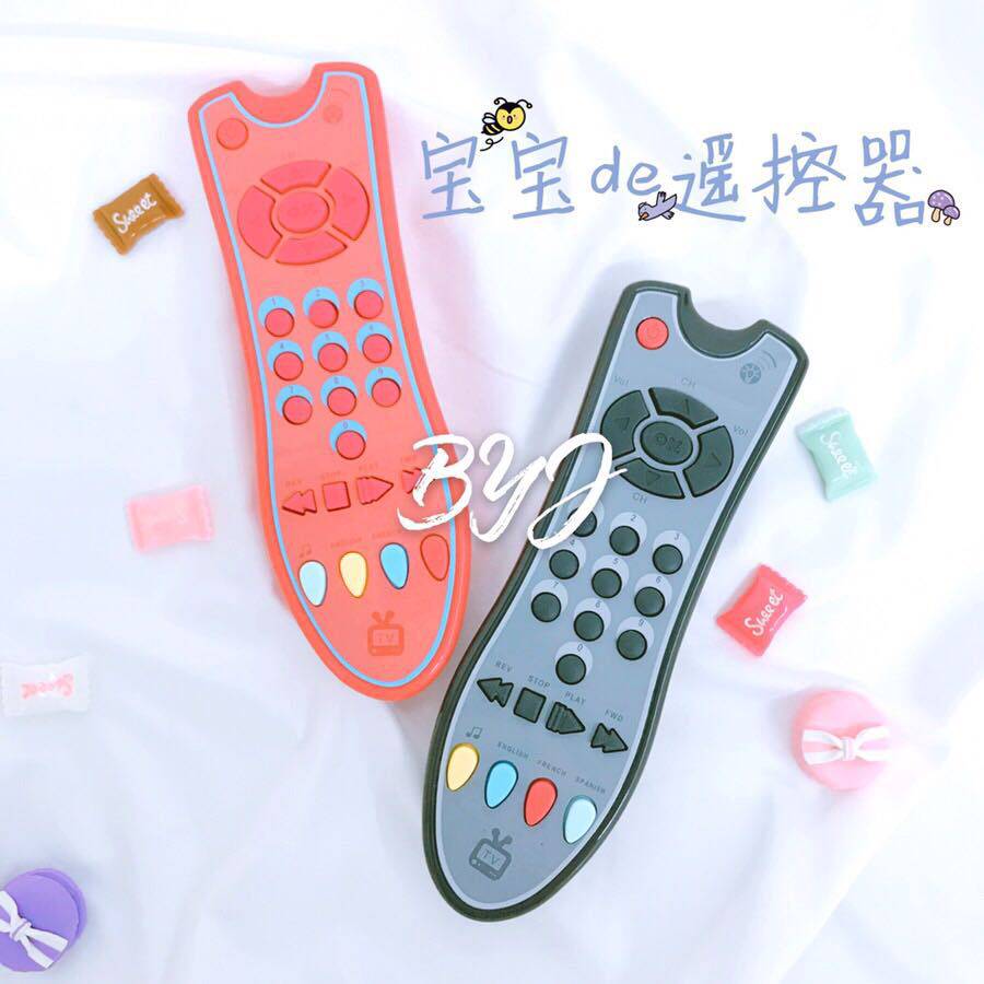 Infant TV simulation remote control children with music English learning remote control science education cognitive educational toys