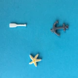 海洋系列滴胶手机壳贴片树脂配件船锚 diy奶油手机壳材料