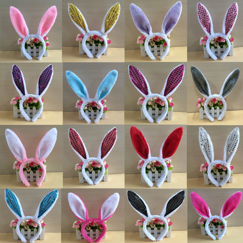 Cute Plush Rabbit Ear Hair Stirrup Early Childhood Performance Cute Headwear Company Planning Costume Prop Bunny Earns