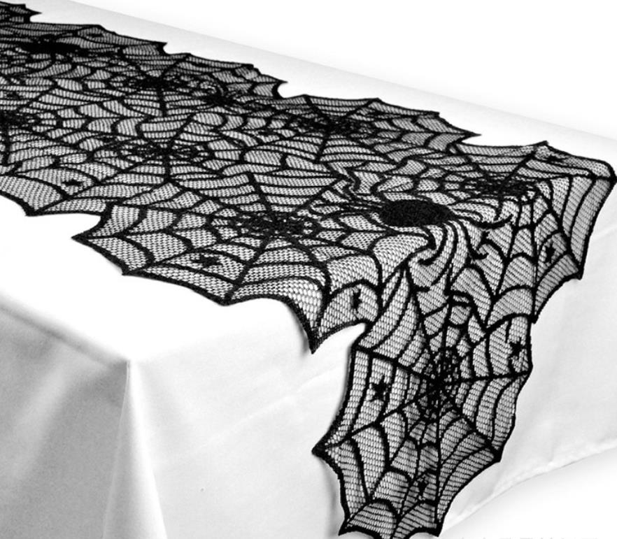 Ghost Festival party decoration Bat tablecloth Halloween pirate Spider web Lace tablecloth tablecloth halloween