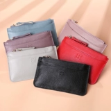 Кошелек, маленькая сумка клатч, короткий бумажник, маленькая небольшая сумка, ультратонкие монеты, из натуральной кожи