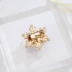 Bông tuyết hoang dã Zircon Phiên bản Hàn Quốc của trâm cài mini nữ cổ áo ghim trang sức ngọc trai ghim áo len cổ áo khóa phụ kiện - Trâm cài