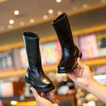 Girls' Boots Fleece-Lined Baby Soft Sole Autumn and Winter Mid-Calf Boots Martin Shoes Kidsren's Single Boots Princess Kidsren's Boots