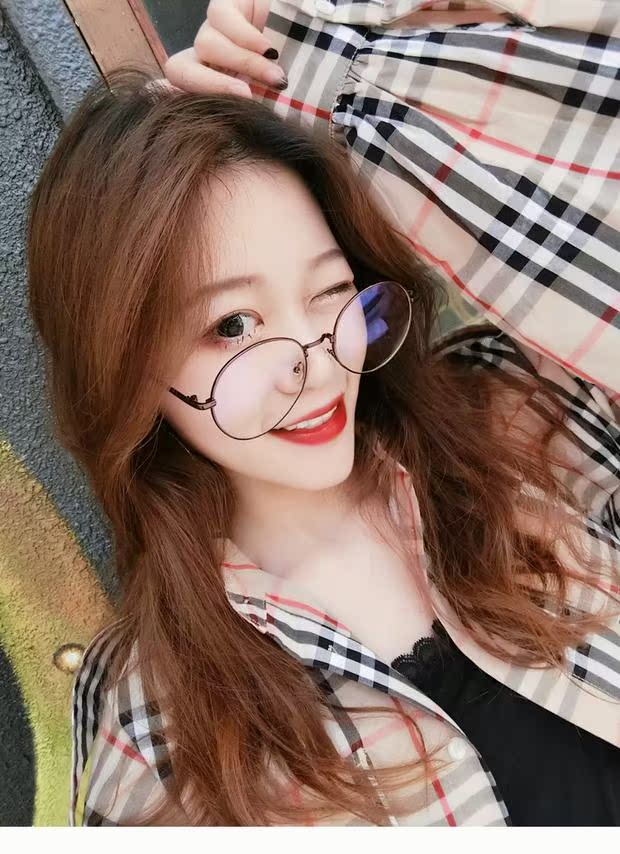 Kính râm khung kính retro thủy tinh tròn kính chống ánh sáng cận xanh bức xạ nam và nữ khung lớn gương tròn kính khung tròng kính cận