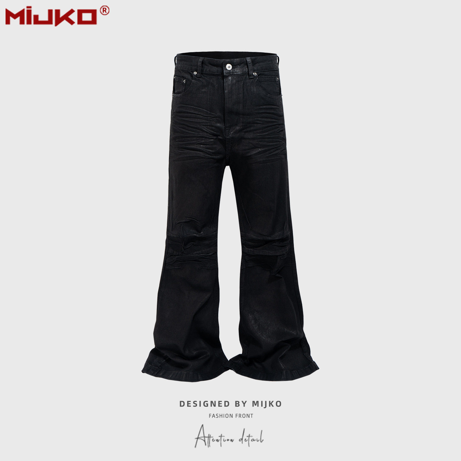 Mijko unisex black vinyl coated trousers: the new favorite of