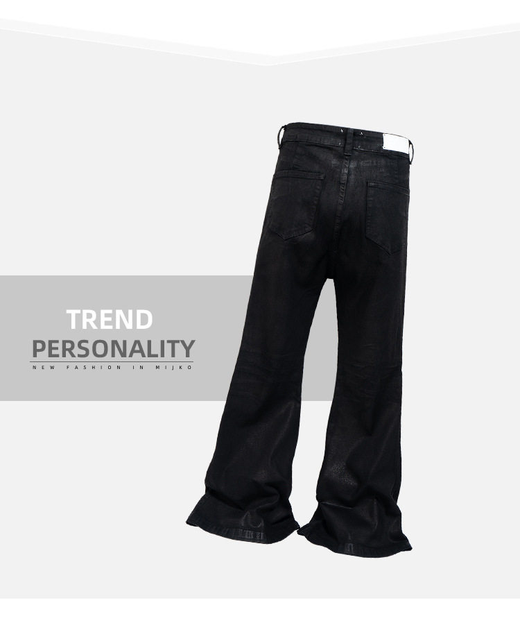 RO風 MIJKO wax coating flare denim pants 【公式通販】