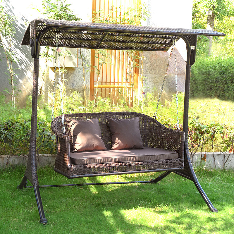 Swing outdoor courtyard garden swing hanging chair home Villa Outdoor Rocking chair hammock double iron swing chair