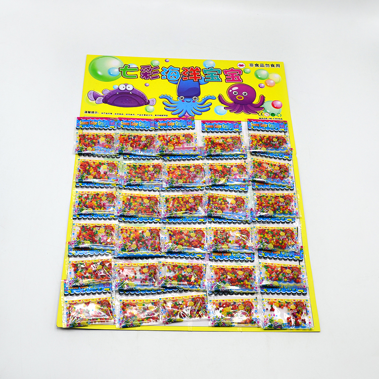 30 Packs Crystal Clay Marine Baby Suck Water Beads Biobao Bio Balls Sponge Baby Fluffy Toy Crystal Beads