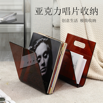 创意亚克力唱片收纳架透明12寸CD碟片光盘放置架收藏存放LP陈列