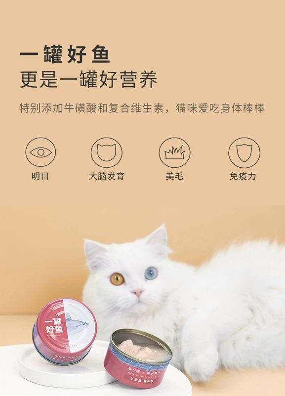 FURRYTAIL đuôi cuộc sống một lon cá mèo tốt đóng hộp mèo ăn nhẹ dinh dưỡng thực phẩm ướt - Đồ ăn nhẹ cho mèo hạt catsrang 5kg