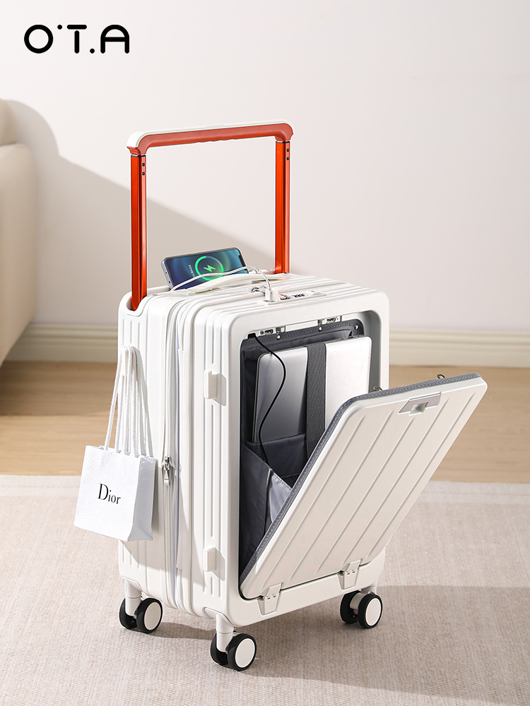 OTA mở trước vali xe đẩy nữ rộng 2024 mới 20 inch nhỏ lên máy bay có khóa kéo vali du lịch nam 24 va ly keo 