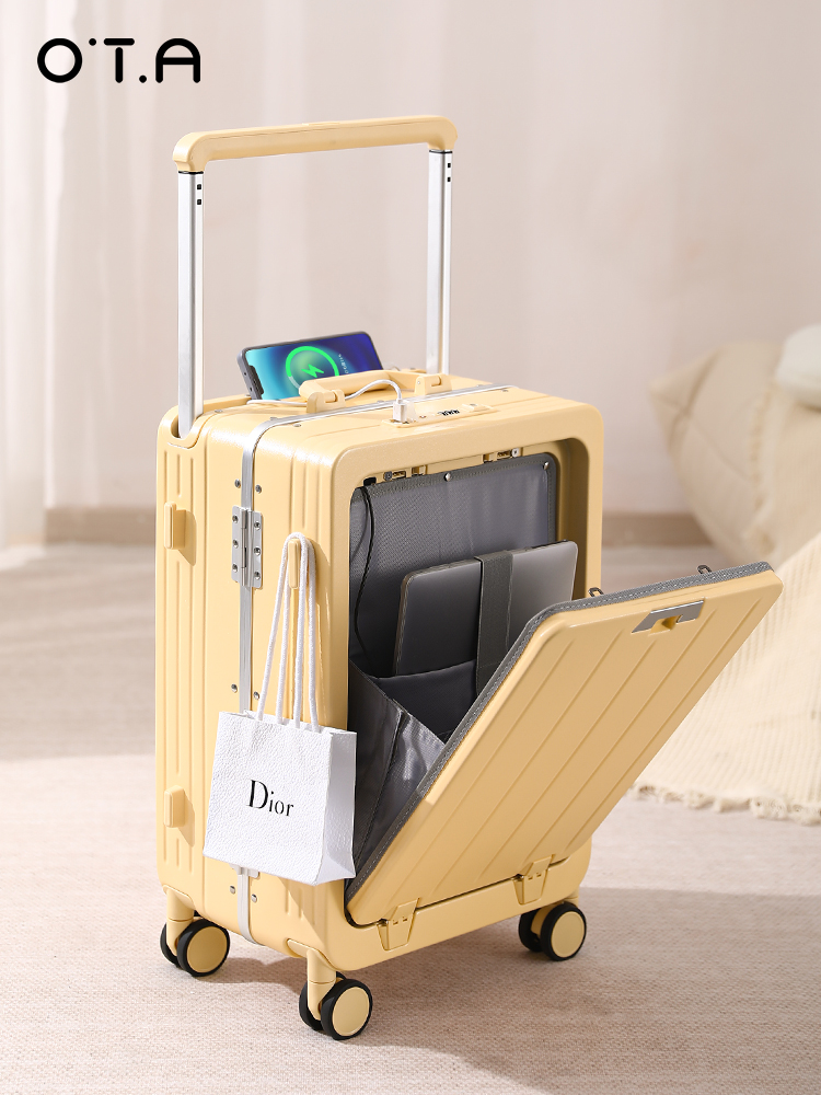 Vali mở trước OTA dành cho nữ, vali du lịch nhỏ 20 inch mật khẩu nhỏ mới, đa chức năng, vali du lịch rộng có xe đẩy vali du lịch siêu nhẹ 