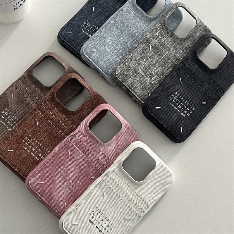 Margiela Phone Case for Apple 15 Pro Max, Niche Luxury Brand, Denim Pattern Leather Material, Suitable for iPhone 14/15 Pro, Card-Insert Protective Case, New Product for 13 Pro Max Margiela Phone Case for Apple 15 Pro Max, Niche Luxury Brand, Denim Pattern Leather Material, Suitable for iPhone 14/15 Pro, Card-Insert Protective Case, New Product for 13 Pro Max