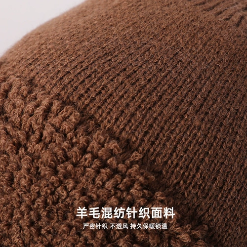 Шапка, зимний шарф, трикотажный комплект, перчатки, удерживающая тепло медицинская маска, увеличенная толщина, 3 предмета