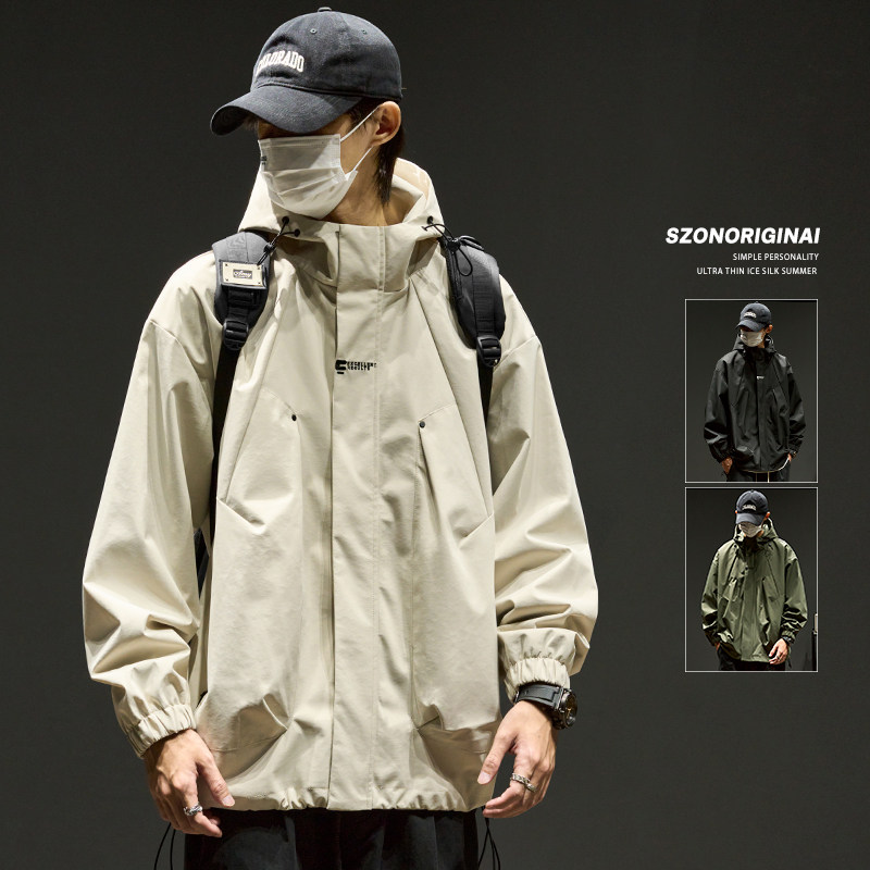 Submachine clothing Men's Day Tide Cards Loose even caps Mounts for men's autumn and winter style American casual overalls jacket jacket-Taobao