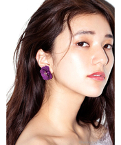 Arrival export Japanese painting beautiful flower ear clip Japanese earless ear ornaments