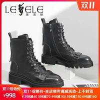 Martens, короткие сапоги на платформе, подходят для весны и осени, круглый носок, широкий устойчивый каблук