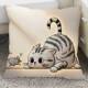 ຮູບແບບຮ້ອນການປິ່ນປົວ cat ພິມ pillow cushion core ຫ້ອງ sofa car super soft cushion ຖອດອອກໄດ້ແລະ washable